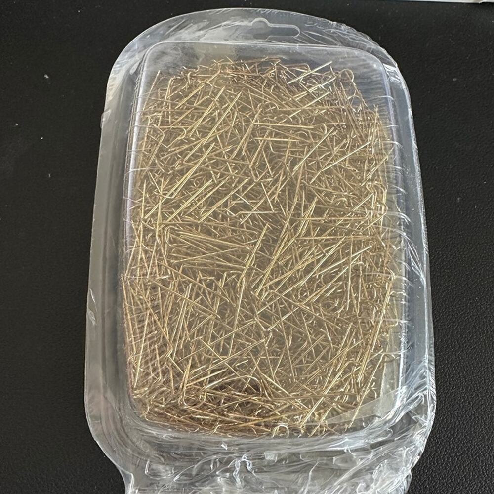 Package of 1,000, U-pin, GOLD-finished steel, 22x6mm, Jewelry, Sewing, Crafts - Picture 3 of 4